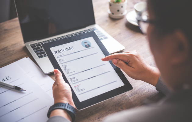 Resume keywords highlighted on a professional resume to improve ATS optimization and increase interview opportunities.